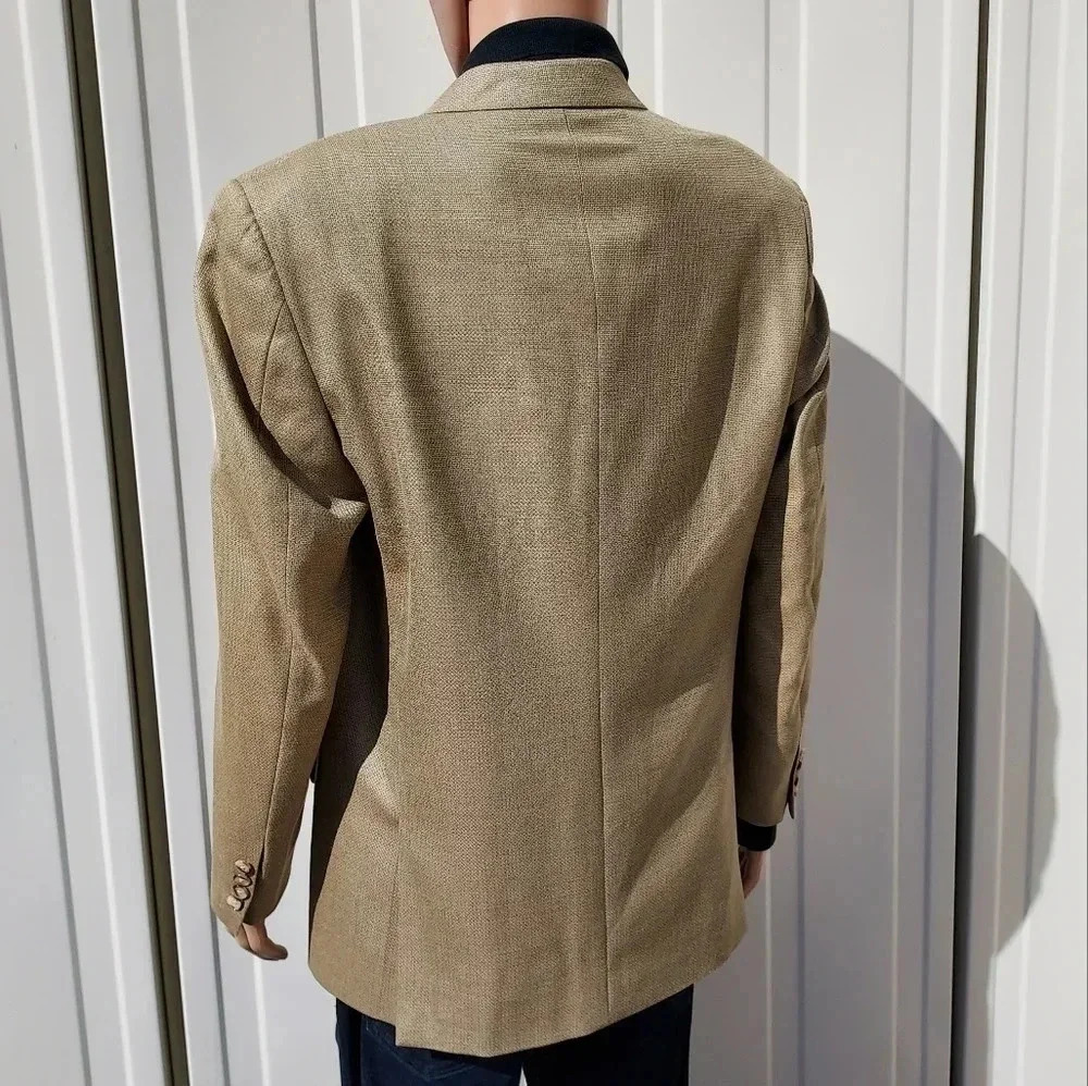 Joseph Abboud Mens Suit Jacket Lihht Brown 41R - Picture 4 of 9
